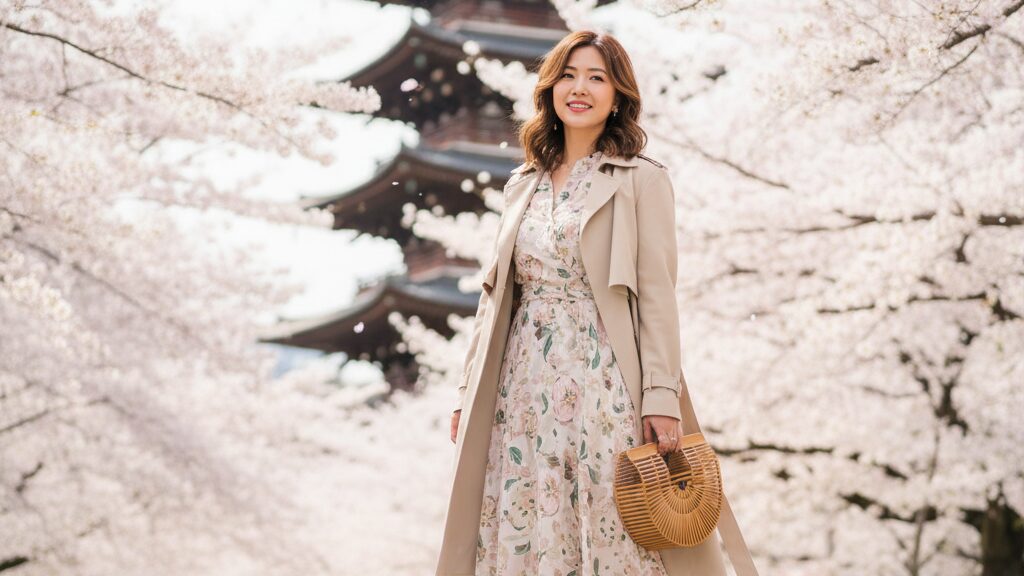 おしゃれな京都旅行コーデ 春のポイント