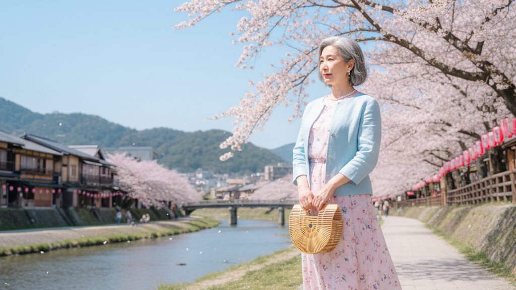 春の京都旅行コーデでおしゃれを楽しむ