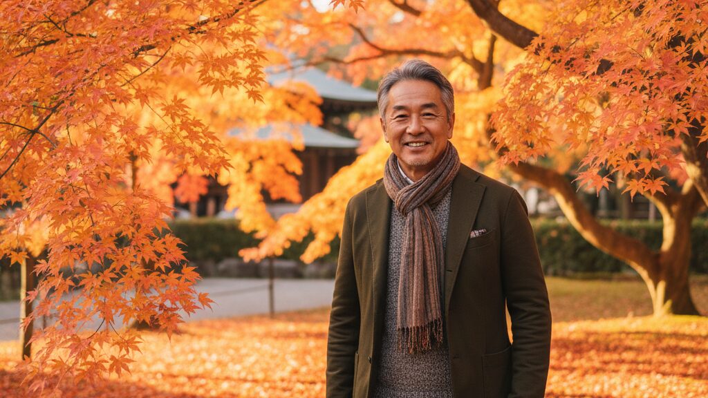 秋の京都旅行コーデは重ね着が基本