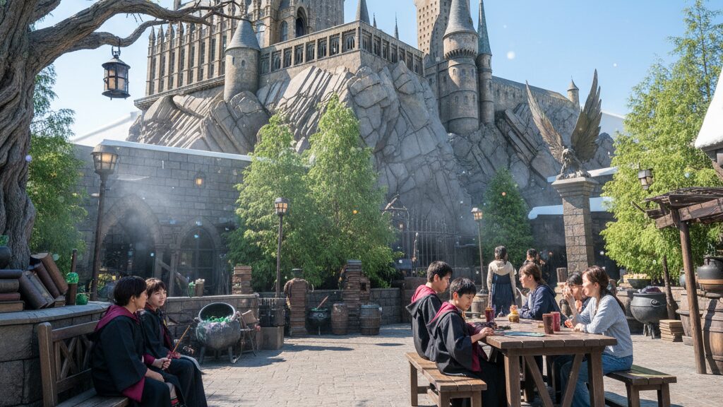 ハリーポッターエリアの喫煙所