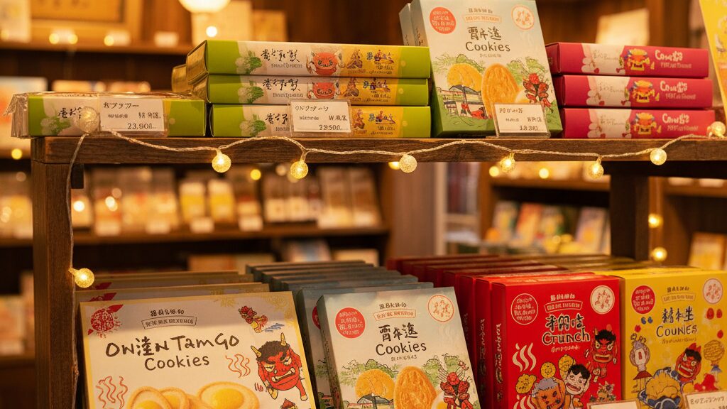 別府温泉地獄のおみやげクッキーも人気