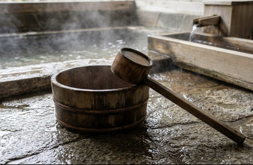 シャワーがない露天風呂での洗い方とマナー