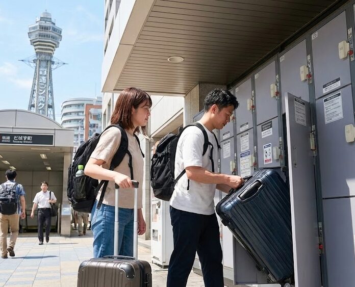 通天閣へのアクセスと手荷物を預ける場所