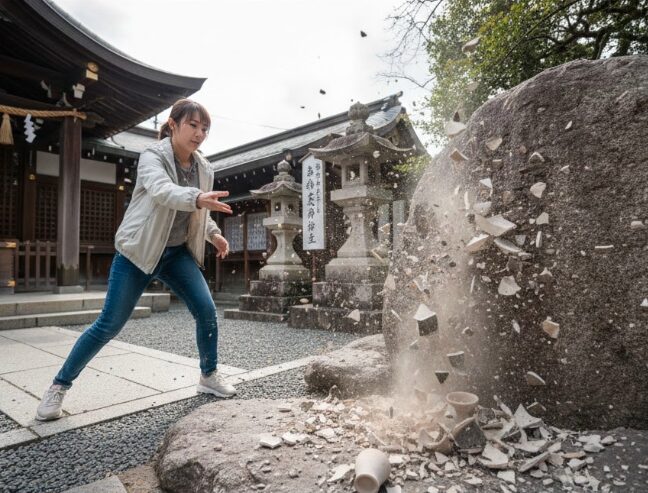 鎌倉宮の厄割り石