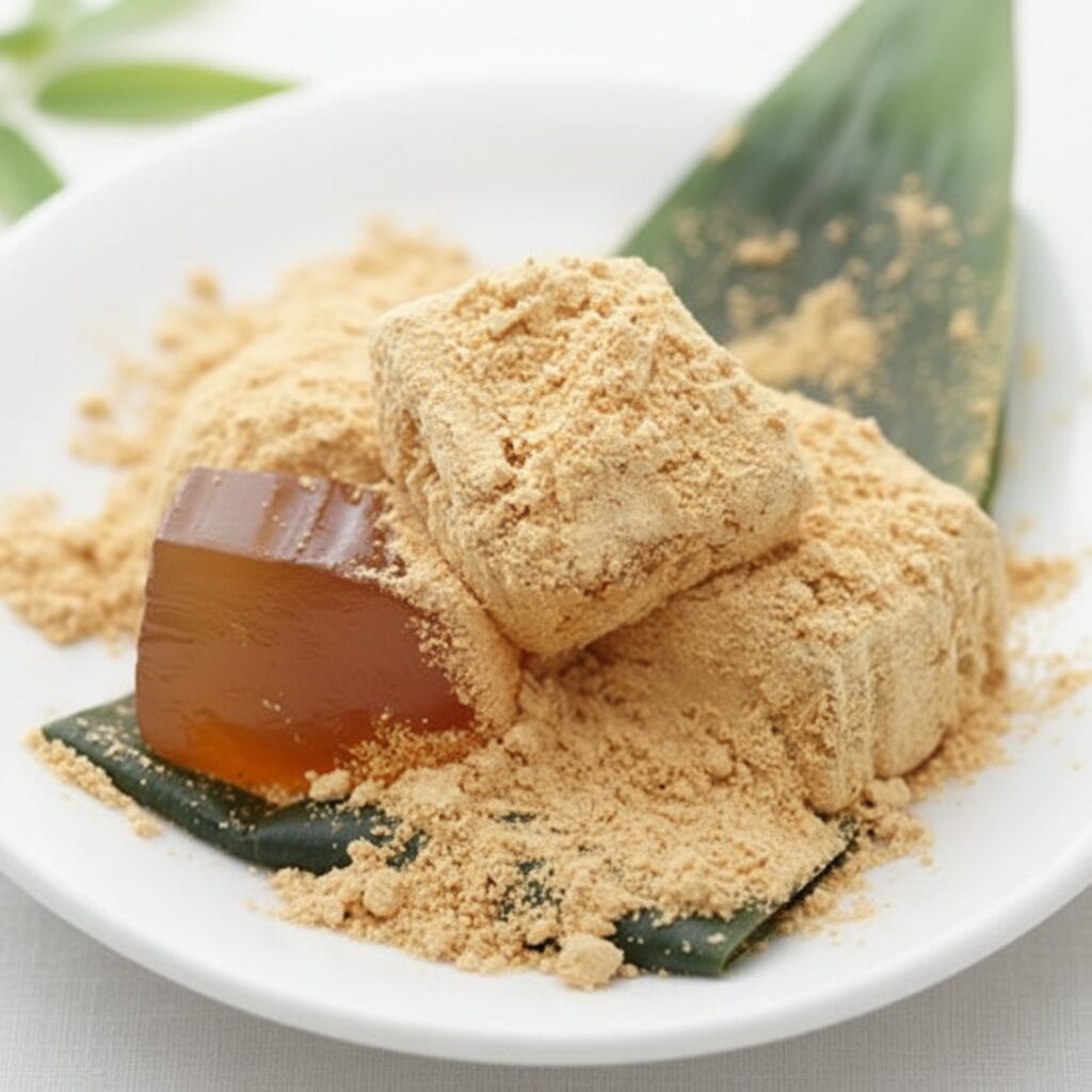 「京出典：嵯峨野 竹路庵」のわらび餅