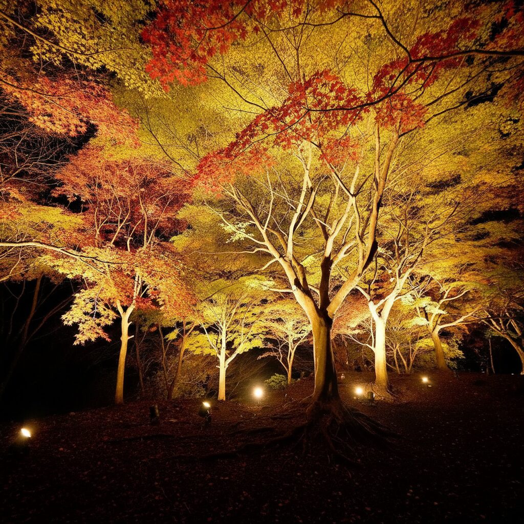 紅葉 ライトアップ　
