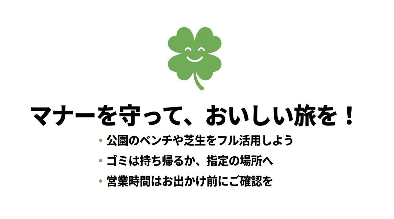 マナーを守って、おいしい旅を!