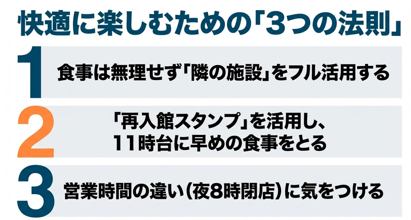 快適に楽しむための「3つの法則」